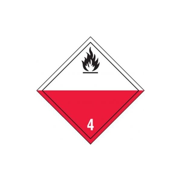 Accuform TDG PLACARD CLASS 4 273MM X 273MM TCP424VS50 TCP424VS50 - main